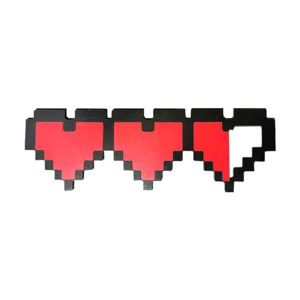 دیوارکوب گیمینگ قلب پیکسلی مدل 10141 | تابلو دکور اتاق گیمینگ Pixel Heart