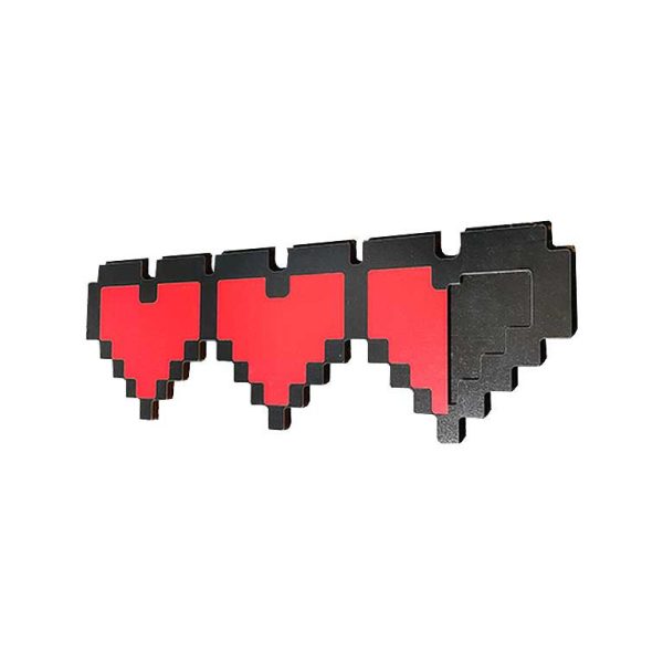 دیوارکوب گیمینگ قلب پیکسلی مدل 10141 | تابلو دکور اتاق گیمینگ Pixel Heart