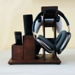 پایه نگهدارنده هدست و کنترلر بازی چوبی مدل 10240 | استند حرفه‌ای گیمینگ