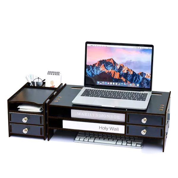 خرید پایه لپ تاپ مدل 10253 | استند ارگونومیک چوبی برای بهبود سلامت ستون فقرات