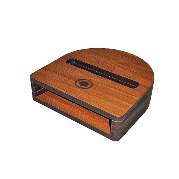 پایه نگهدارنده موبایل و بلندگوی چوبی مدل 10643 | استند اسپیکردار MDF