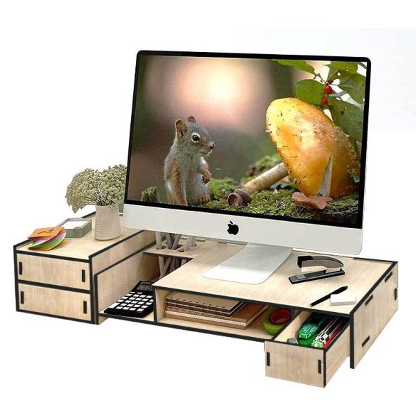 استند مانیتور و زیر مانیتوری مدل 10716 | نگهدارنده و نظم‌دهنده میز