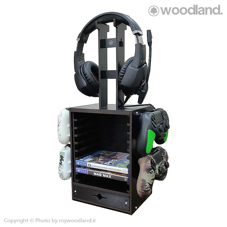10129.jpg قفسه گیمینگ وودلند٬ نگهدارنده هدفون و کنترلر Gaming Locker - مدل 10129 - تصویر 1